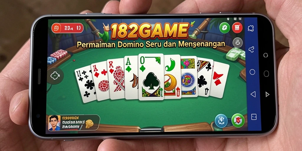 Screenshot utama 182GAME menampilkan gameplay Domino yang seru.