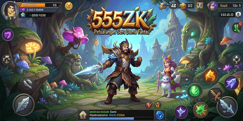 Screenshot utama dari gameplay seru di 555ZK.