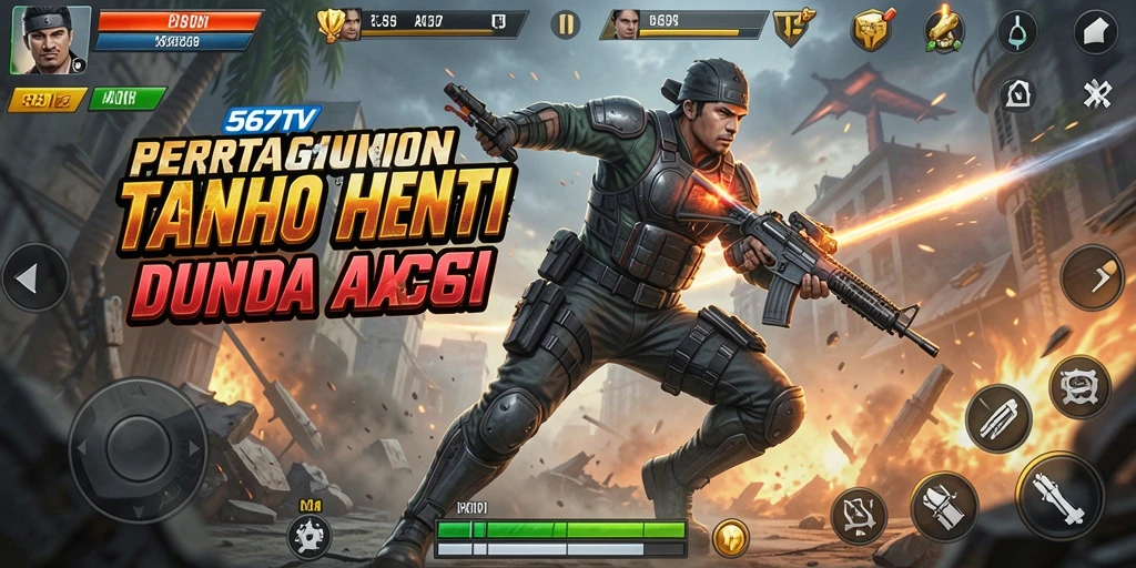 Screenshot utama dari gameplay 567TV yang intens dan penuh aksi.