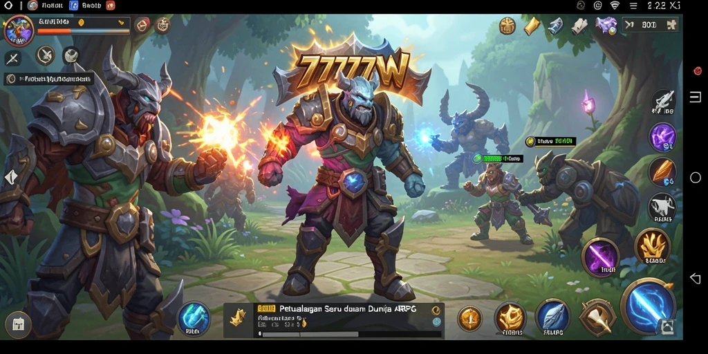 Gameplay mendebarkan di dunia fantasi 7777W yang penuh petualangan.