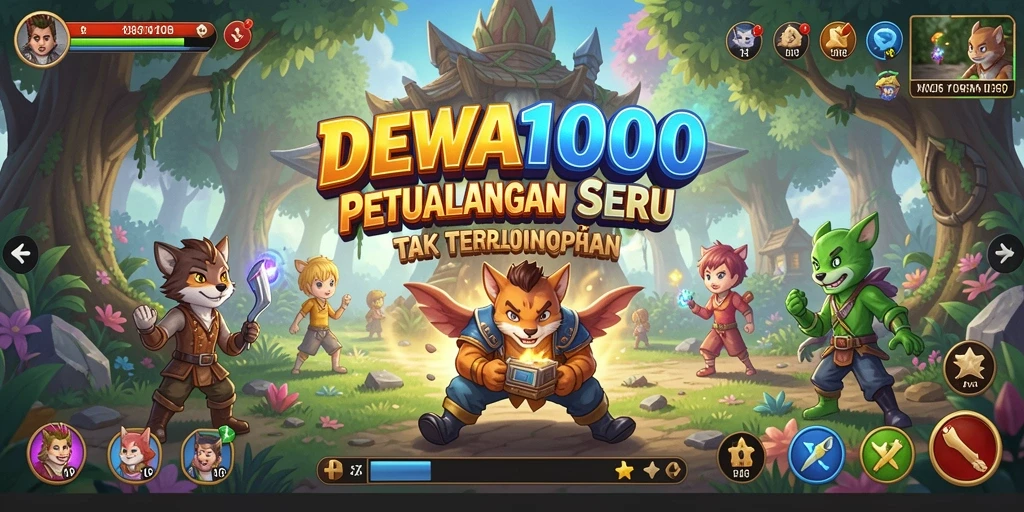 Tampilan gameplay DEWA1000 yang seru dan penuh aksi.