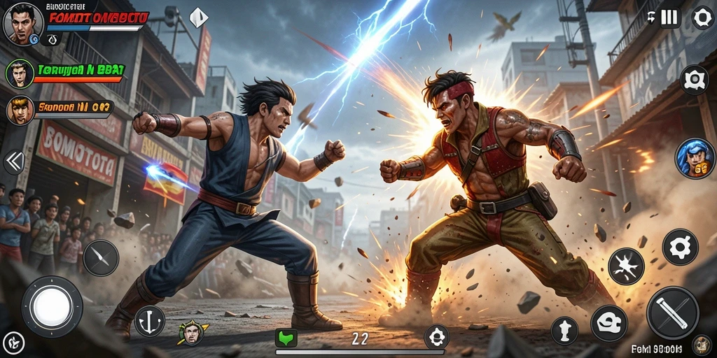Gameplay FOMOTOTO yang menegangkan dan penuh aksi.
