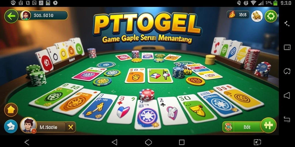 Tampilan gameplay Gaple yang seru di PTTOGEL.