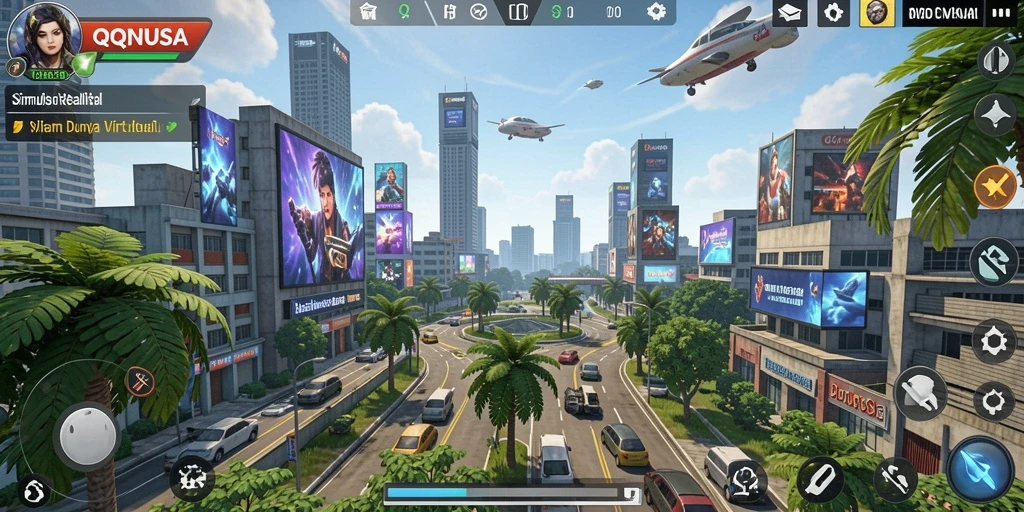 Tampilan menarik dari gameplay QQNUSA dengan simulasi yang mendalam.
