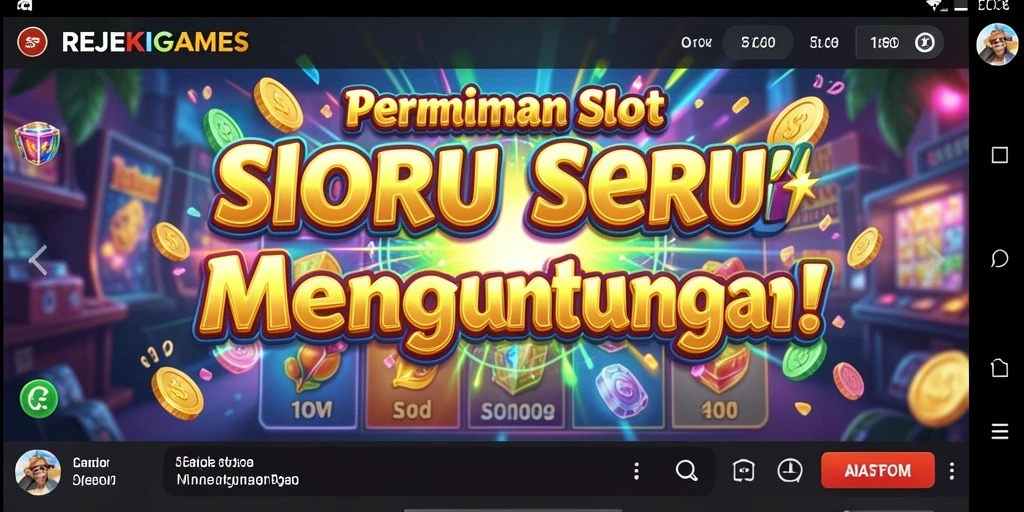 Tampilan seru gameplay Slot di REJEKIGAMES dengan tema menawan.