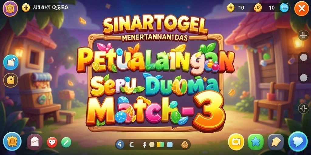 Tampilan gameplay SINARTOGEL dengan kombinasi permata yang menyenangkan.