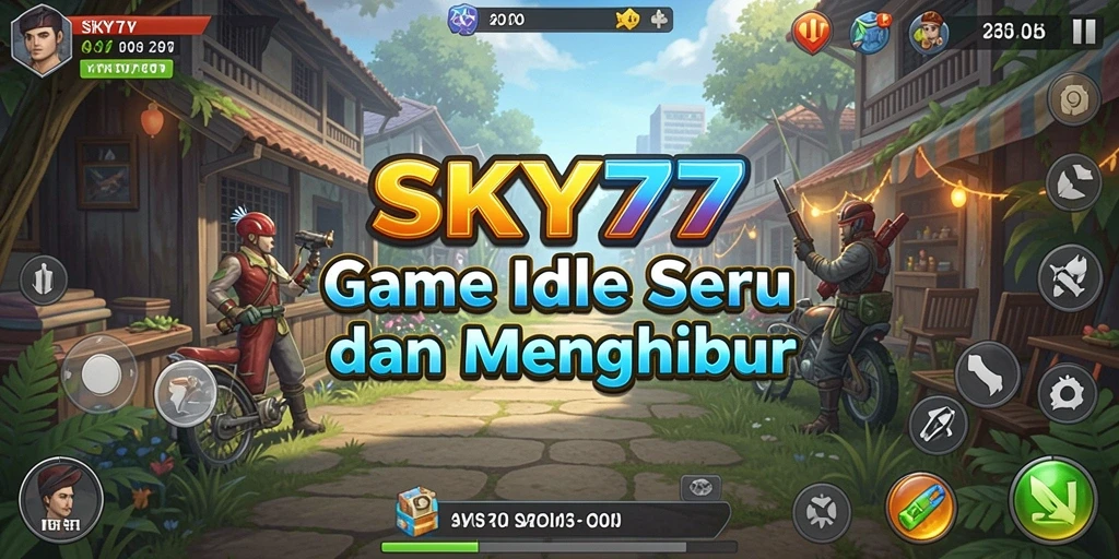 Screenshot gameplay <strong>SKY77</strong> menampilkan aksi seru dalam manajemen idle.