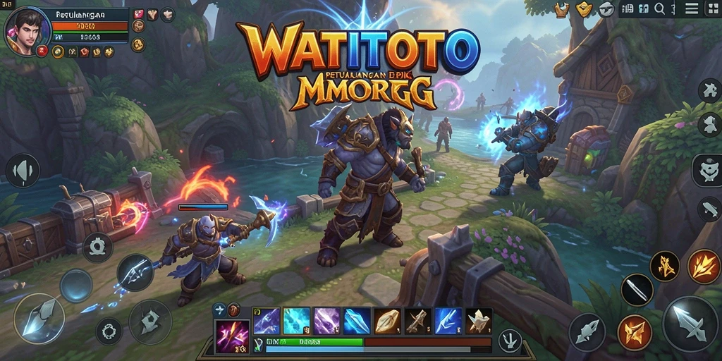 Gameplay WATITOTO yang menampilkan pertarungan seru dan eksplorasi dunia fantastis.
