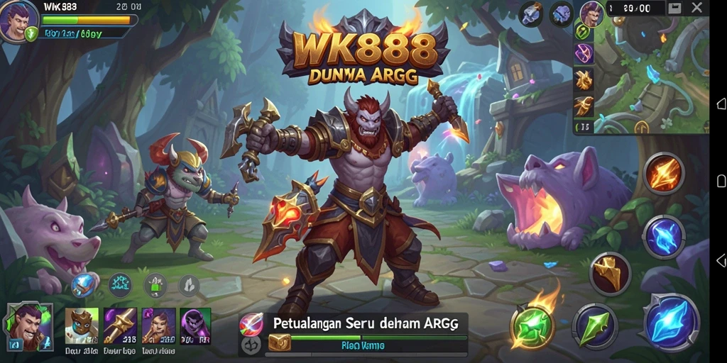 Screenshot gameplay ARPG dengan pertarungan epik dan visual menakjubkan.